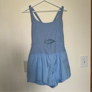 Light Blue Athletic Romper with Cutout Righteous Runsie